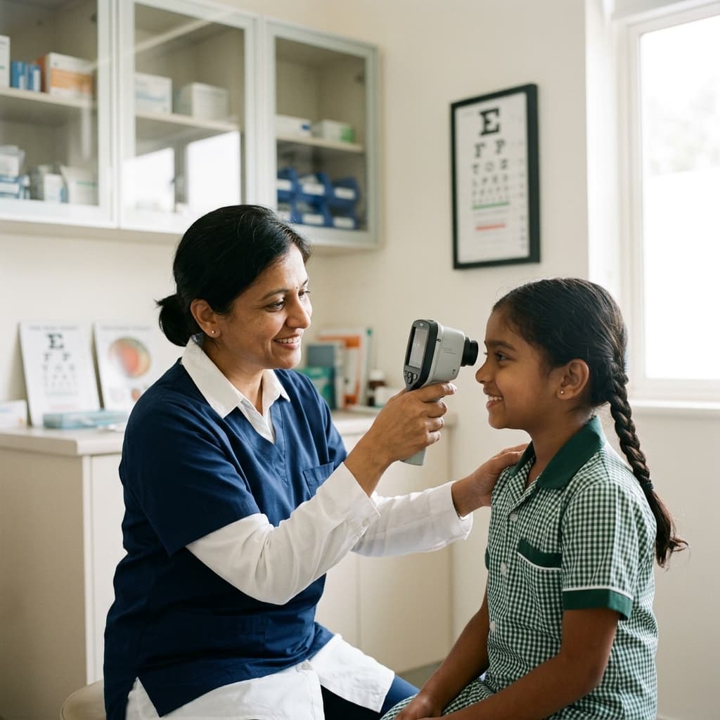 Student health screening with pediatrician